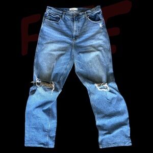 Abercrombie & Fitch Relaxed Blue Distressed Jeans